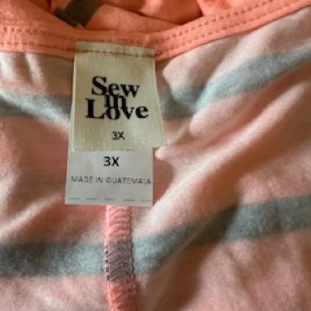 Coral Striped Maxi Dress 5126 NWT Boutique - Picture 7 of 7